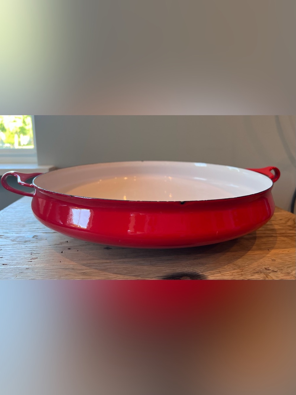 Vintage Dansk Kobenstyle Enamel Paella Pan 13 1/8” Red IHQ Made In France